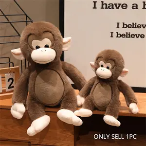 Soft Plush Toy Stuffed Animal Punch Monkey Design, Two Sizes Available, Three Colors Option, Perfect for Home Decor Car Decoration Wedding Gifts