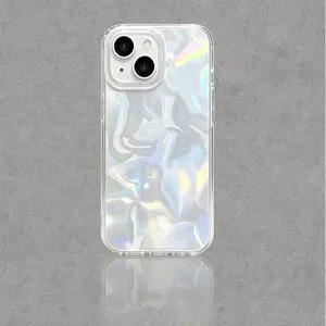 【1pcs】You Won’t Believe How This Holographic Case Glows in Light! | Aesthetic Protective Cover