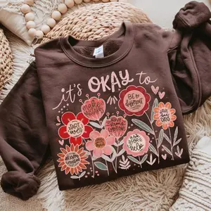 HappyShift - Teacher Sweatshirt Special Education Floral Sweater Mental Health Diversity Pullover Cute Motivational Therapist Positivity Crewneck Gift