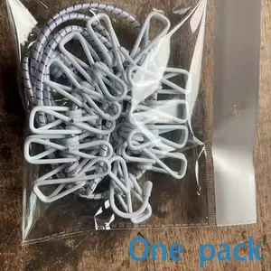 1.8m Clothesline with 12 Clips, Durable Laundry Line for Outdoor & Indoor Use, Easy-To-Use Clothing Hanger Set