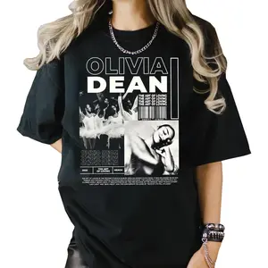 Olivia Dean Vintage Comfort Color Tee Ring-Spun Cotton Soft-Washed T-Shirt Trendy Tops Perfect Gift