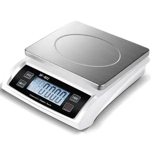 Large digital kitchen scale 66lb 30kg commercial food scale stainless bread scale with lcd display commercial weighing devices for baking cooking(silver)