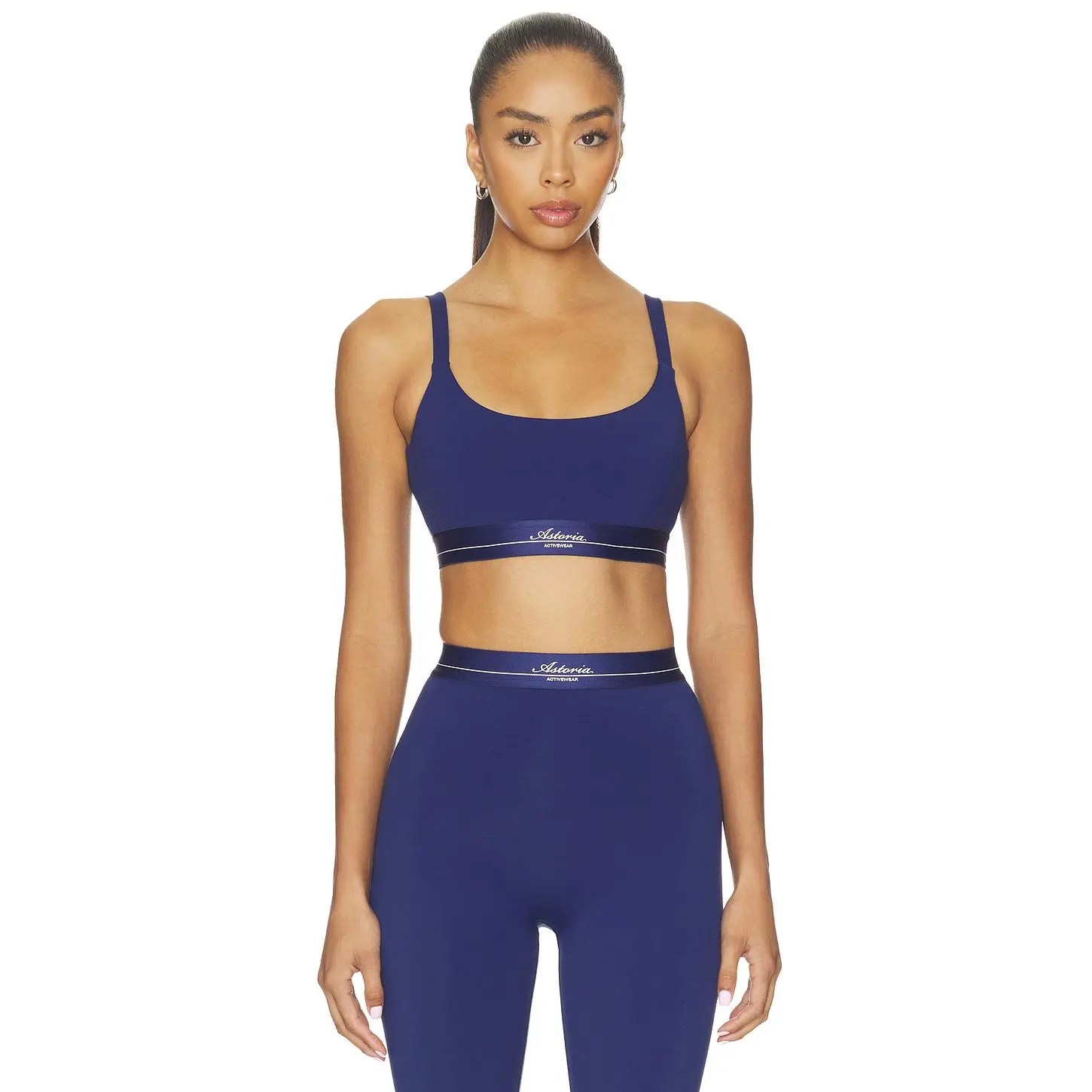 Astoria Wide Strap Sports Bra in Navy