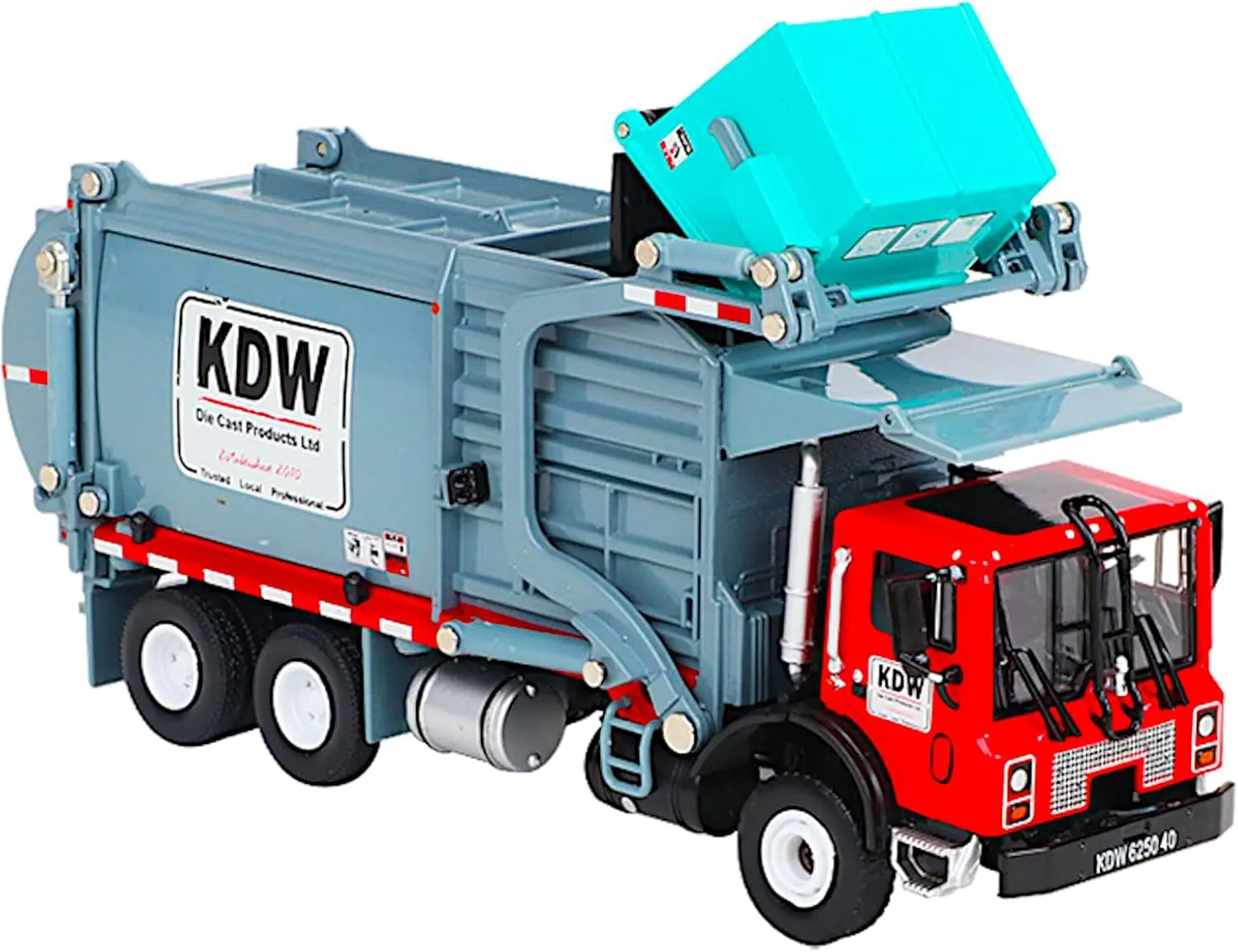 1/24 Scale Diecast Garbage Truck, Heavy Alloy Metal Waste Recycle Transporter Model, Action Educational STEM Toy, Unisex Father’s Day/Thanksgiving/Valentine’s Day Gift, Adult Collection Piece, Grey Decoration