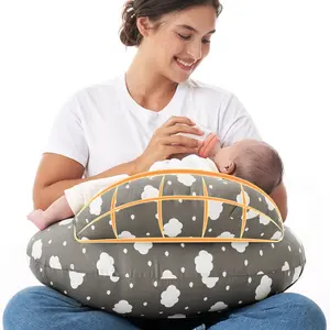 Momcozy Nursing Pillow for Breastfeeding, with Adjustable Waist Strap and Removable Cotton Cover, NP001