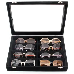 Sunglasses Organizer, Glasses Storage Box Sunglasses Storage Holder Box,Glasses Display Case with 8 Slots