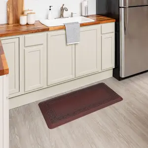 Tempur-Pedic Ultra Comfort Atrium Scroll Merlot 1' 8" X 3' 6" Kitchen Mat