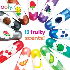 Ooly Yummy Yummy Scented Metallic Gel Pens Set of 6, Fruity Scent, 1.0mm Nib, Writes on Black Paper, for Ages 3+ (Scrapbooking & Stamping Markers for DIY Toys & Hobbies)