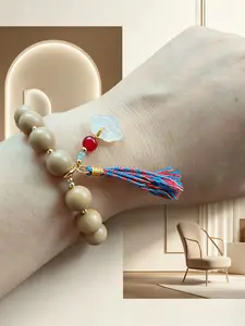 Handmade Vanilla Scented Wood Bead Bracelet, Non-Physical Cultural Heritage Craft, Unisex Daily Wear Jewelry, Perfect Gift