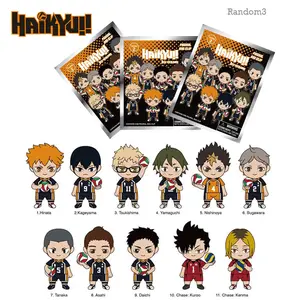 3pc Haikyuu!! Officially Licensed 3D Anime Character Series Mystery Bulk Bag Clip Keychain Random One Hinata Shoyo and Kageyama Tobio or Other Characters For Mom and Friend Anniversary Gifts for Back to School