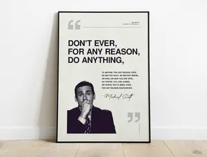 The Office - Michael Scott TV Show Quote Poster, No Frame