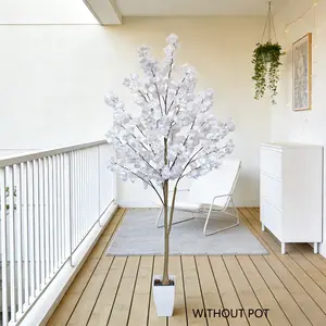Artificial Cherry Blossom Tree 120-180cm, Realistic Leaves, Decorative, Artificial Flowers For Outside, Indoor Outdoor Decor, Garden Plant Stand, Valentine Christmas Thanksgiving, Fake Flowers Plants