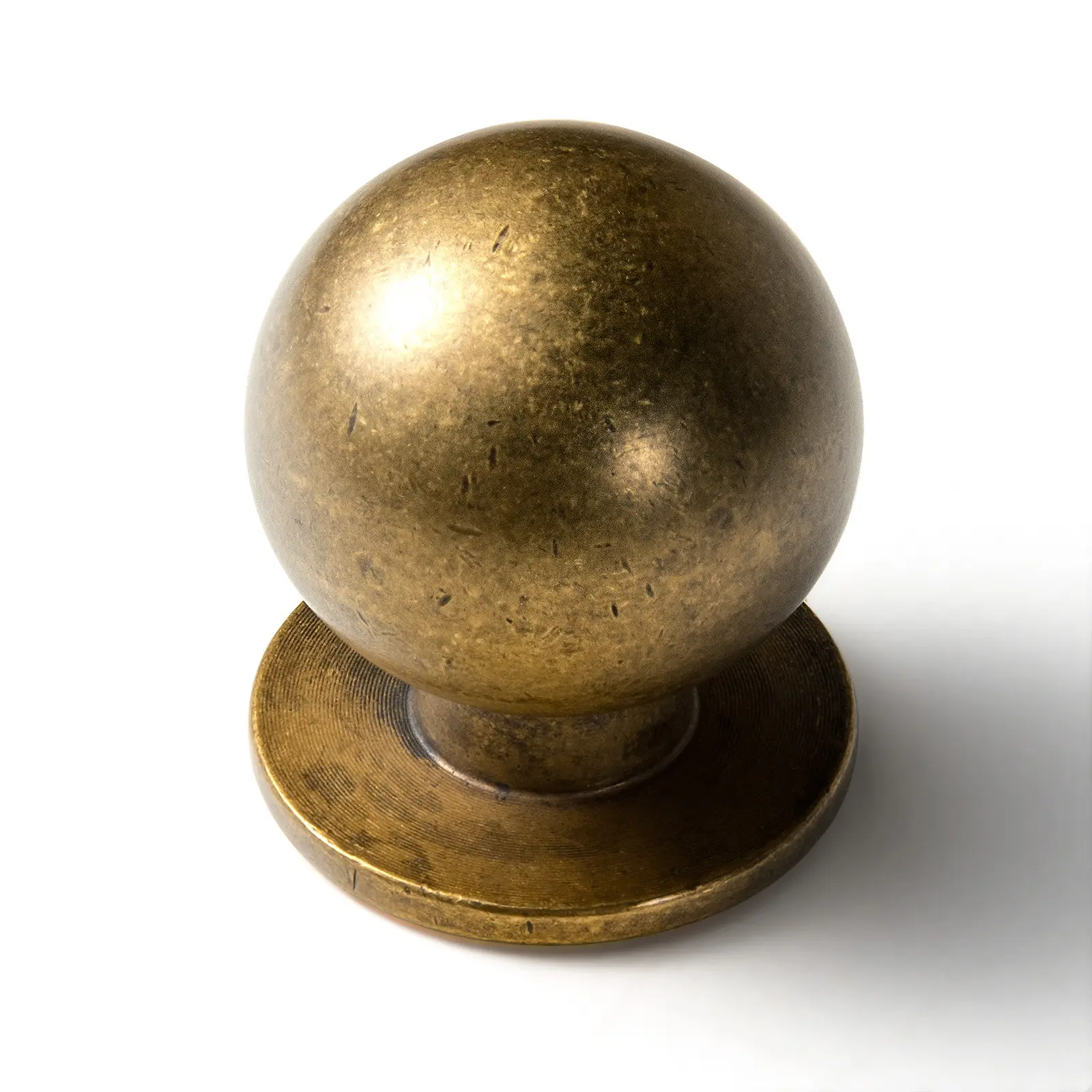 Goo-Ki 6 Pack Classic Round Cabinet Knobs - 1 Inch Solid Ball Drawer Knobs with Vintage Antique Brass Finish, Zinc Alloy Hardware for Kitchen, Furniture, Dressers