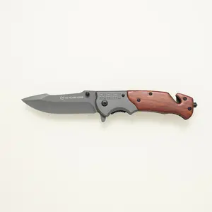 Glacier Edge Folding Knife – Wood Handle EDC Pocket Knife for Everyday Carry & Outdoor Use