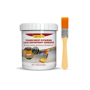 Transparent leak repair and waterproofing adhesive, no-tile-removal bathroom and kitchen floor tile waterproofing agent-100ml