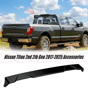 MUTUSAISI Rear Spoiler Cab Roof Wing Fit for Nissan Titan 2nd 2th Gen 2017-2025 Accessories (Only for Crew Cab 4 Dr), Gloss Black Top Wing Lip Exterior