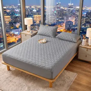 Diamond Quilted Waterproof Mattress Protector Set with Soft Mattress Pad, 16" Deep Pockets, Breathable Microfiber, Included Pillowcases, Machine Washable, Fits Twin, Full, Queen, King