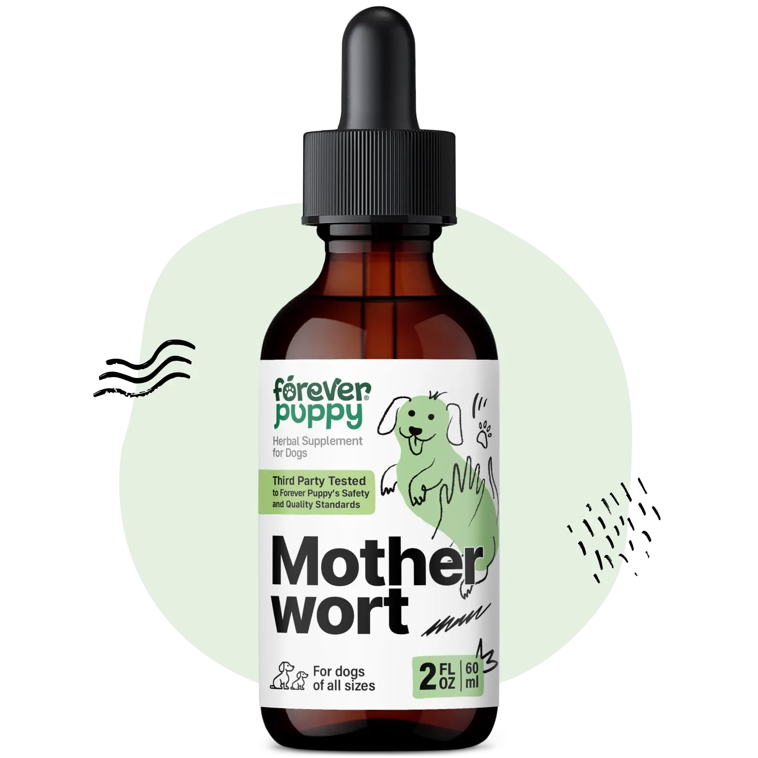 Motherwort Drops for Dogs - Heart Support - Motherwort Herb Extract Supplement - Liquid Dog Vitamins and Supplements - Sugar & Alcohol-Free - 2 fl oz