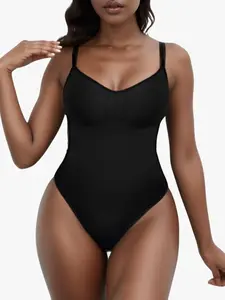 Women's Seamless Workout Jumpsuit with Adjustable Waistband, Strong Lift & Tummy Control, Ideal for Yoga & Fitness, Invisible Thong Style