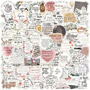 100 PCS Inspirational Christian Stickers, Bible Journaling Supplies, Bible Verse Stickers for Journaling Water Bottles Laptop Skateboard, Motivational & Uplifting