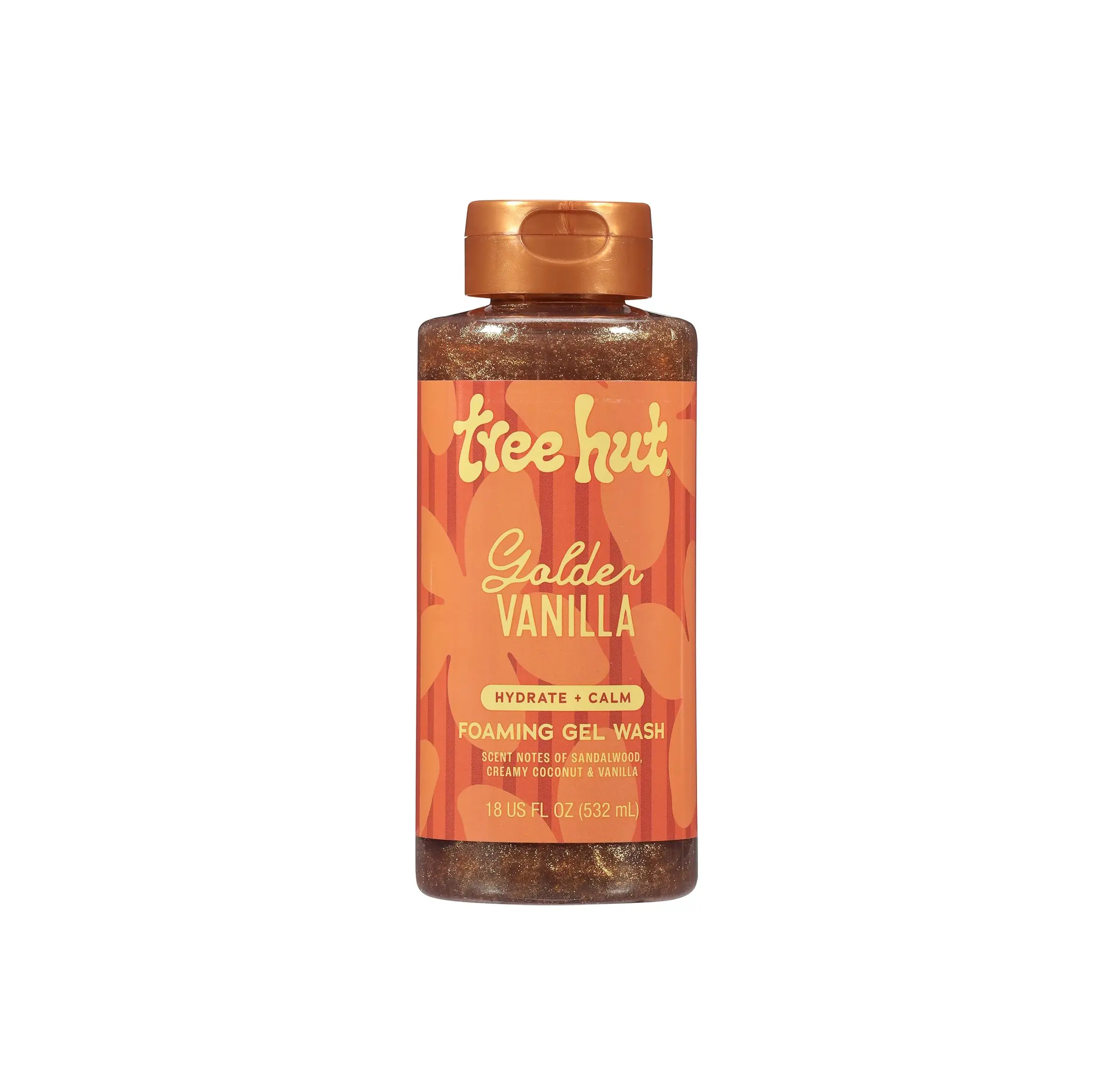 Tree Hut Golden Vanilla Body Wash, Hydrating & Moisturizing Shower Gel, Shea Butter & Essential Oils, Soft Smooth Glowing Skin, Gentle Cleanser For All Skin Types, Self Care Gifts for Women, 18 Fl Oz