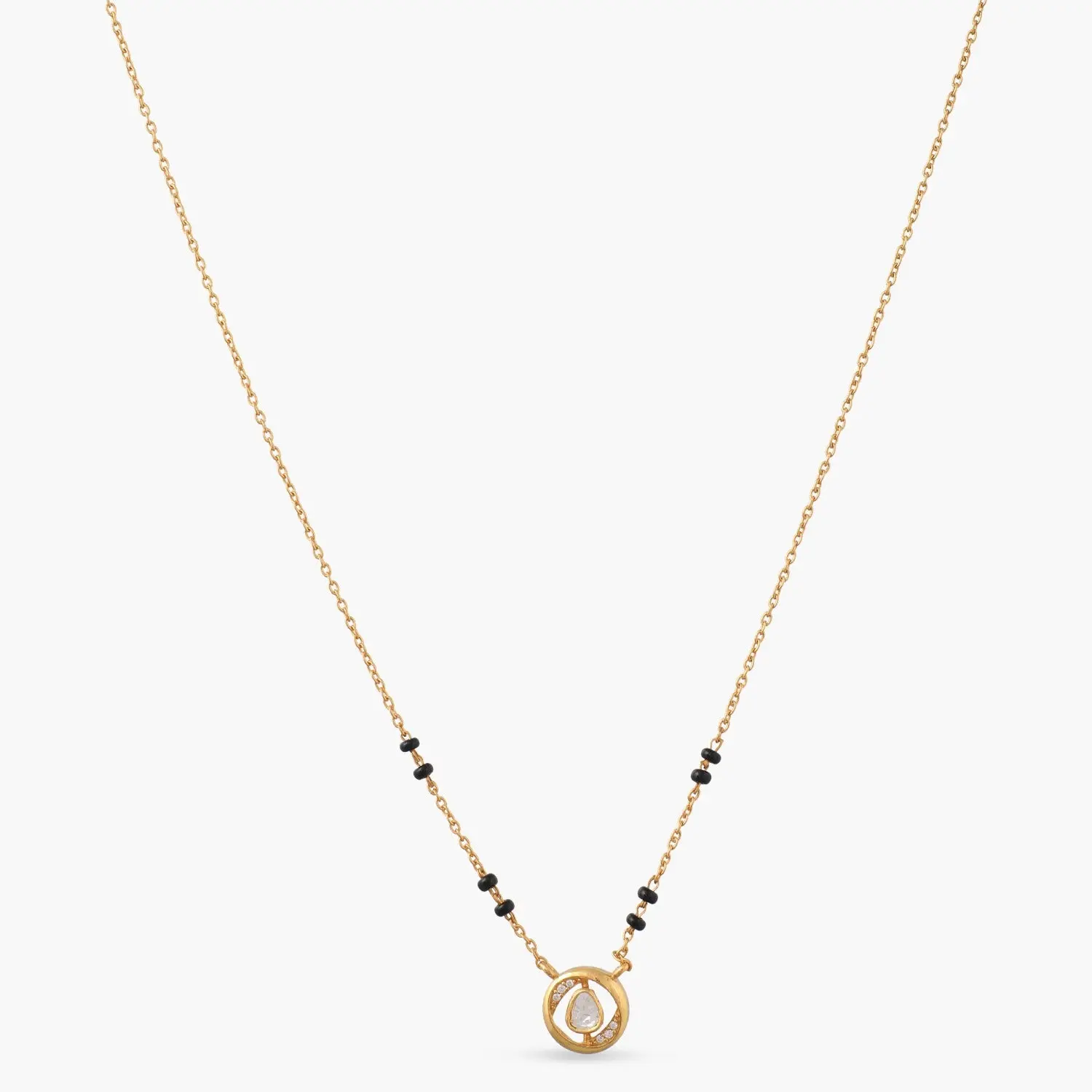 Circle of Charm Moissanite Silver Mangalsutra Necklace