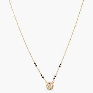 Circle of Charm Moissanite Silver Mangalsutra Necklace