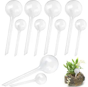 Irrmshr 10 Pack Clear Plant Watering Globes,Plastic Self Watering Bulbs for Indoor Plants,Garden Water Device Automatic Plant Waterer Indoor Outdoor