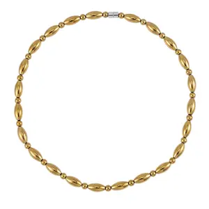 Hematite Silvertone Beaded Necklace for Women Jewelry Size 20" Birthday Christmas Gifts for Women