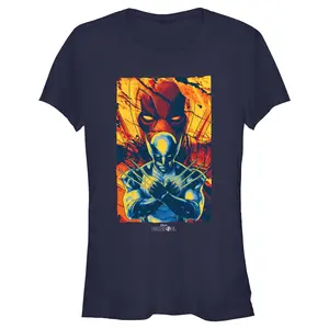 Junior's Marvel: Deadpool & Wolverine Gradient Poster T-Shirt