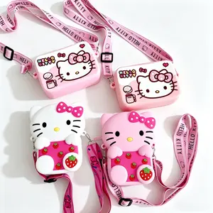Sanrio Hello Kitty Silicone Mini Crossbody Bag - Hanging Home Decor Decoration Accessory