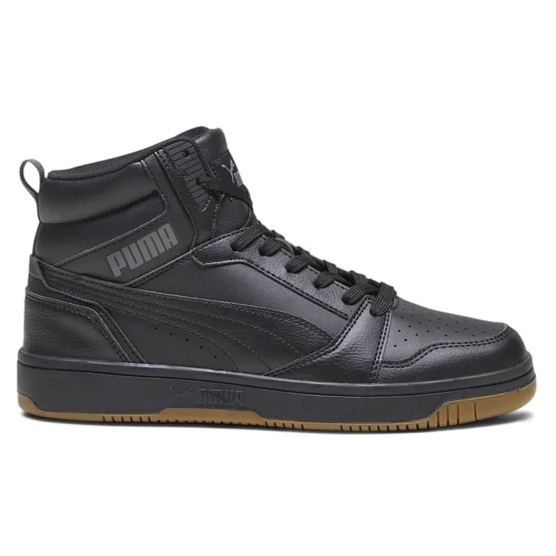 PUMA Mens Rebound V6 Mid Lace Up Basketball Sneakers Shoes Casual - Black