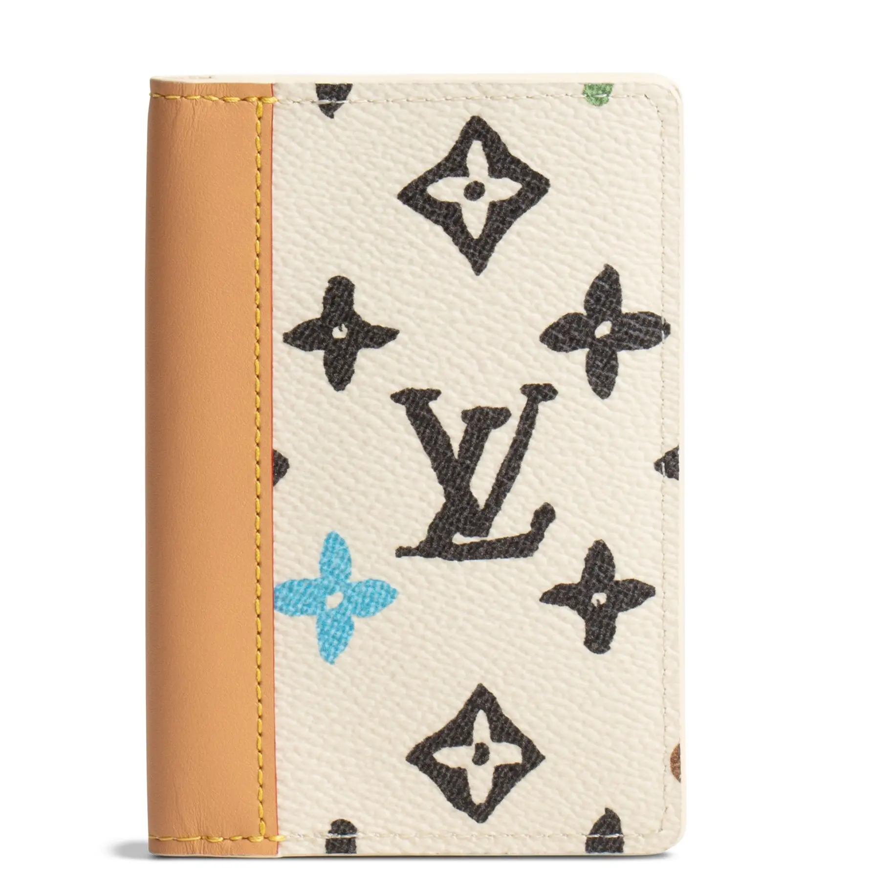Pre-owned Louis Vuitton Craggy Coated Canvas with Leather Trim Clutches & Wristlets x Tyler The Creator Monogram Craggy Pocket Organizer Vanilla