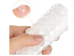 200PCS Cabinet Bumpers Clear Rubber Bumpers Self Adhesive, Soft Close Cabinet Door Bumper Dots, Sound Dampening Cupboard Door Bumpers Pads for Kitchen Drawers, Picture Frames, Furniture