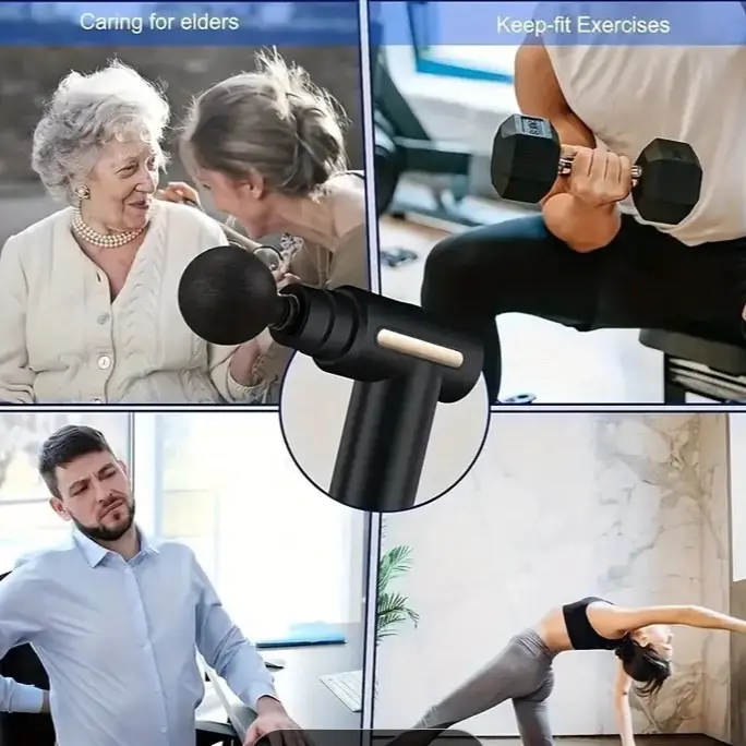 High-Torque Percussion Massage Gun, Handheld Deep Tissue Muscle Massager for Body, Back, and Neck Relaxation, Ultra-Compact Elegant Design, Lightweight 1.5lb, Ideal Father's Day Gift Therapy Comfort
