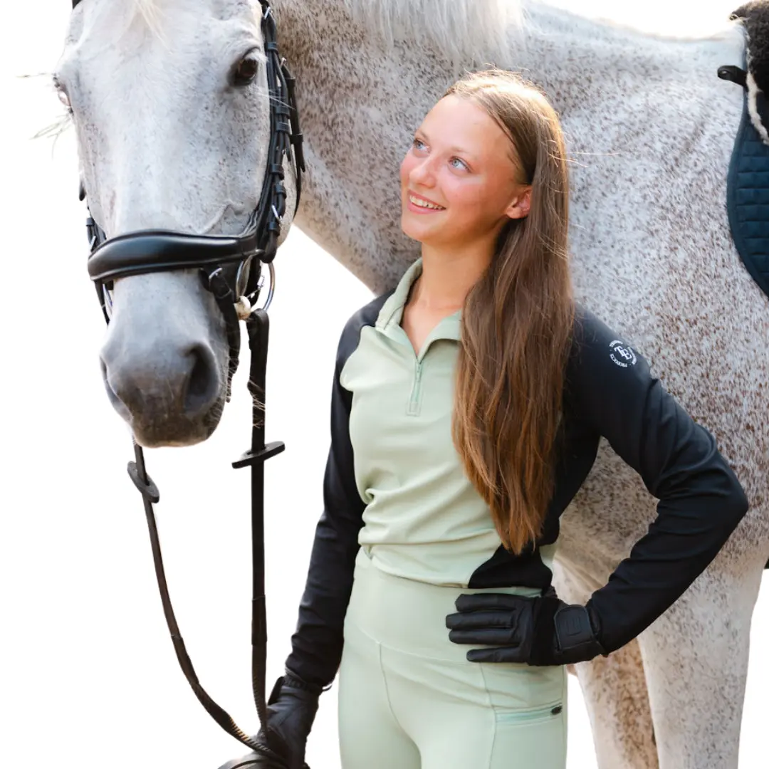 Sage Two-Tone Essential Base Layer | UPF 50 Equestrian Shirt