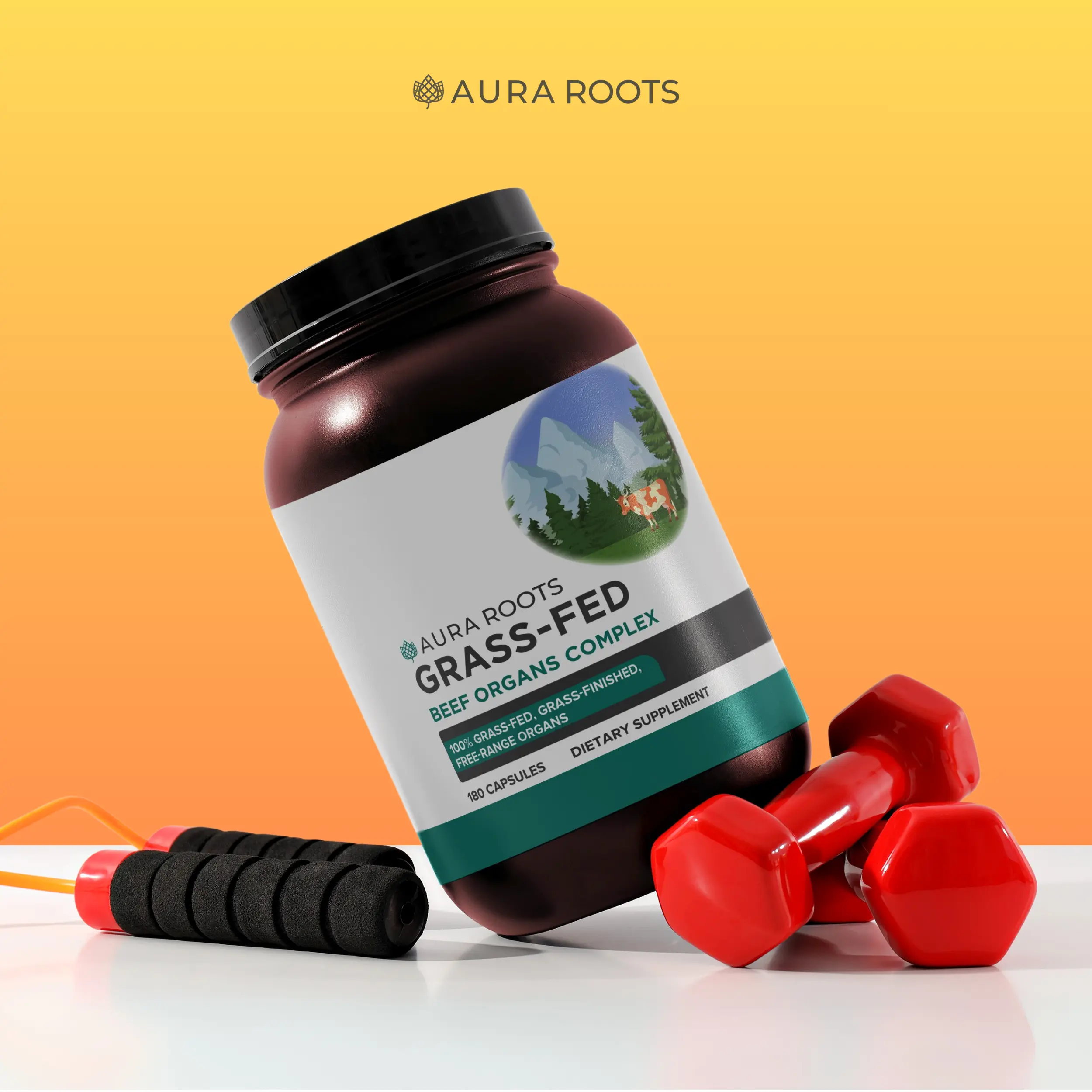 Grass-Fed Beef Organs Complex Dietary Supplement with 100% Grass-fed, Grass-finished, Free-range Organs