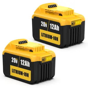 2 Pack 12000mAh 20V Backup Batteries, Safety Certified, Compatible with Li-Ion MAX DCB DCD/DCF/DCG/DCS Series Power Tools FEOTDN