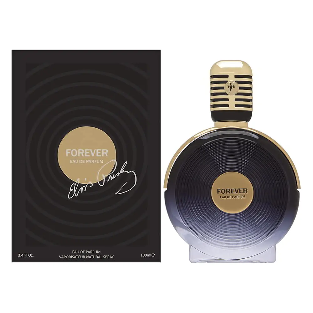 Women's Official License Forever by Elvis Presley Eau de Parfum Spray - 3.4 oz, Cedar, Jasmine, Warm and Fruity Floral Blend, Fruity Scent, Single Item, Musk