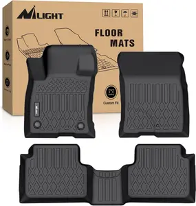 Nilight Car Floor Mat - Custom Fit TPE All-Weather Heavy Duty Floor Liners for Ford Bronco Sport 4-Door 2021-2024, Waterproof Car Mats with Durable Construction, Automotive Interior Accessory