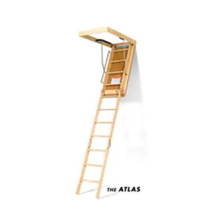 Atlas 22.5 in. x 54 in. x 10 ft. Attic Stair Telescoping Ladder, Adjustable, Heavy Duty
