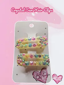 Crystal Sun Hair Clips