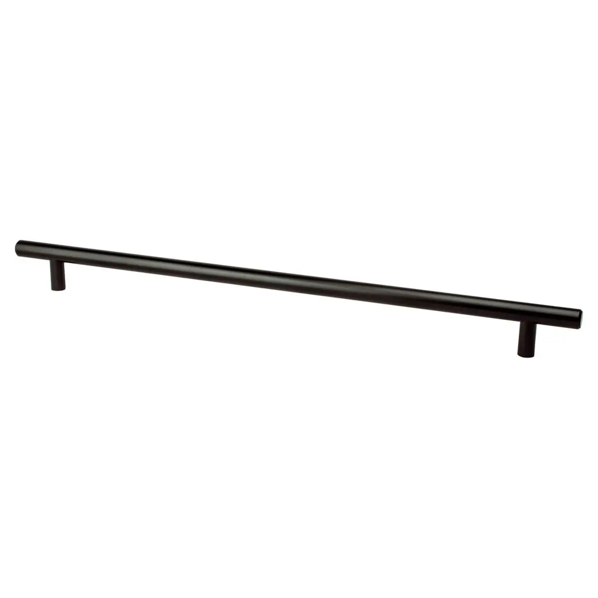 212 MAIN Berenson 320 mm Tempo Round Posts Bar Handle - Black Steel, Smooth Finish