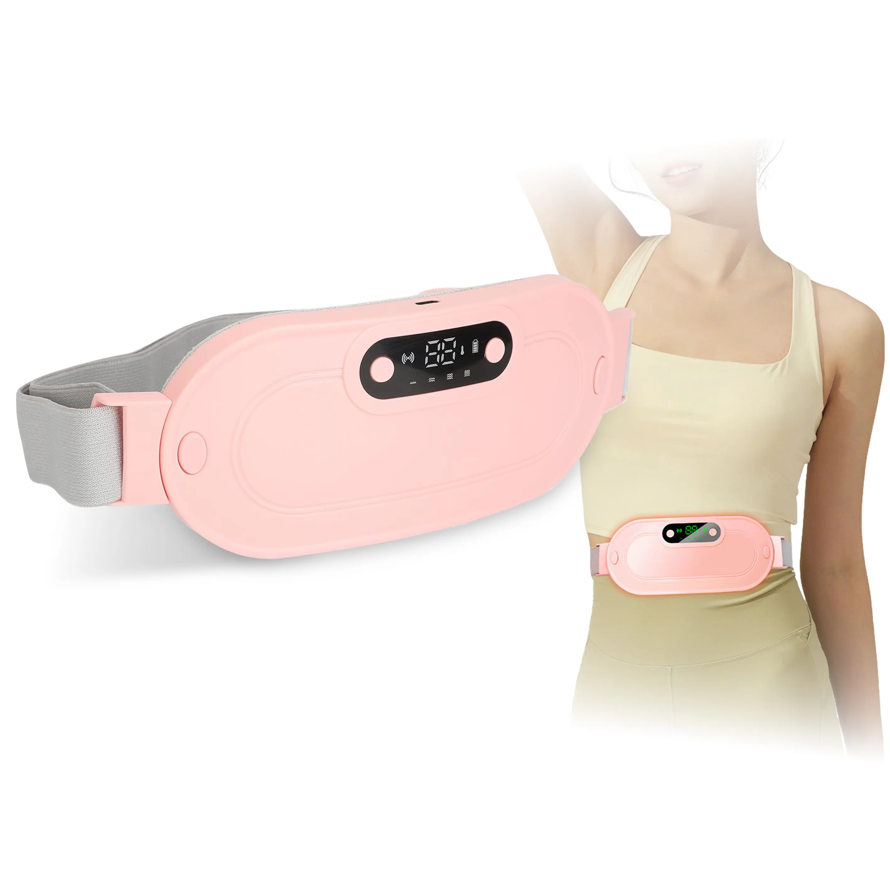 Women's Portable Menstrual Heating Pad, Wearable Graphene Hot Compress Pad for Relieving Period Pain with 3 Heat Levels, Smart LED Display, Gift Box Included