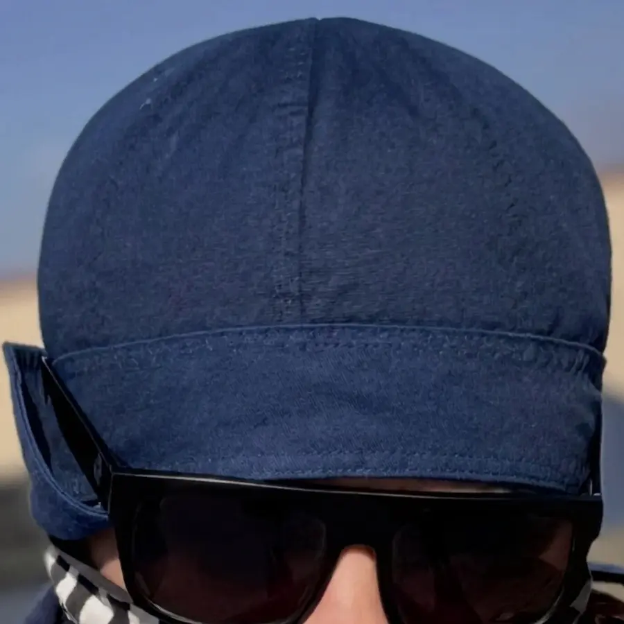 FR Deep Crown Welding Cap – Navy (8‑Panel)