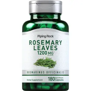Piping Rock Rosemary Leaves 1200mg | 180 Capsules  | Herbal Plant Extract | Non-GMO, Gluten Free Supplement