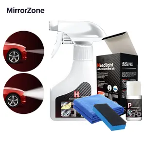 Automotive Headlamp Restoration Fluid,Headlight Rejuvenator Kit,with Keep Clear Headlight Coating,Headlight Cleaner Spray Instant Oxidation Removal for Yellowing Cloudy,Brings Headlights Back to Like New Condition,MirrorZone.