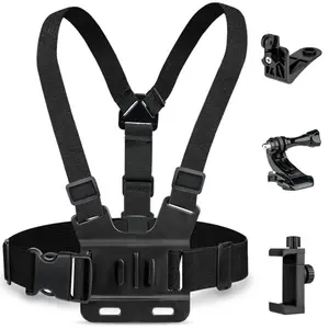 Mobile Phone Chest Mount Harness Strap Holder Cell Phone Clip Action Camera POV for Samsung iPhone Plus etc Accessories Smartphone