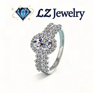 #93 (Oval 1.5 CT) 925 Sterling Silver Synthetic Moissanite Ring