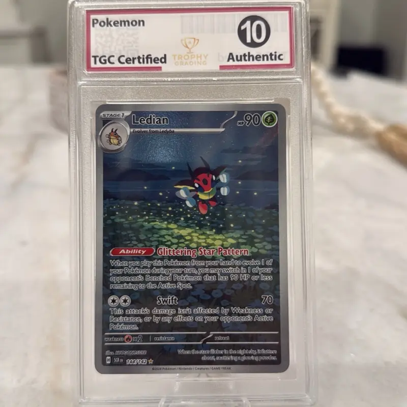 Pokemon Ledian IR 144/142 Illustration Rare Stellar Crown TGC Graded Gem Mint 10